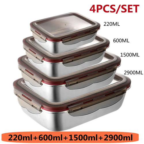 Food Grade 304 Stainless Steel Lunch Box, Anti-leak Bento Box, Strong