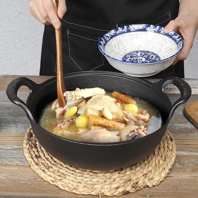 Uncoated Cast Iron Wok