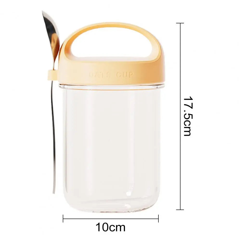 Glass Anti-Leak Oatmeal Cup w/ Spoon