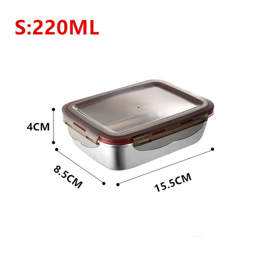 Food Grade 304 Stainless Steel Lunch Box, Anti-leak Bento Box, Strong