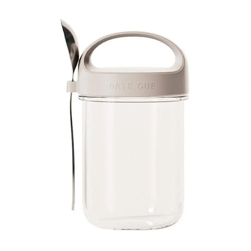 Glass Anti-Leak Oatmeal Cup w/ Spoon