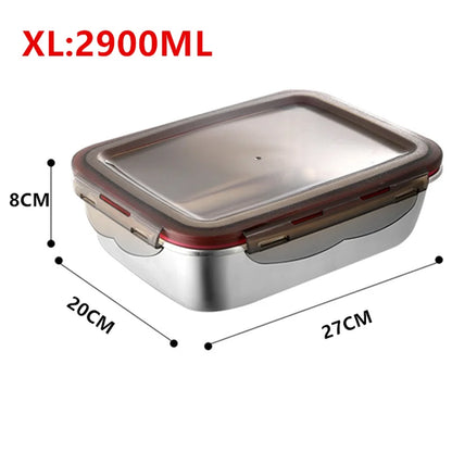 Food Grade 304 Stainless Steel Lunch Box, Anti-leak Bento Box, Strong