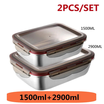 Food Grade 304 Stainless Steel Lunch Box, Anti-leak Bento Box, Strong