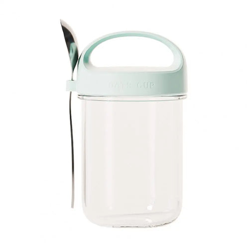 Glass Anti-Leak Oatmeal Cup w/ Spoon