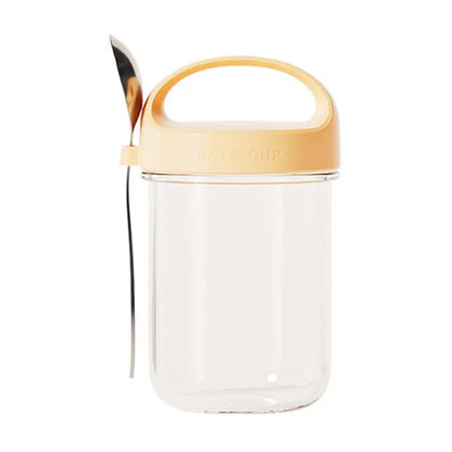 Glass Anti-Leak Oatmeal Cup w/ Spoon