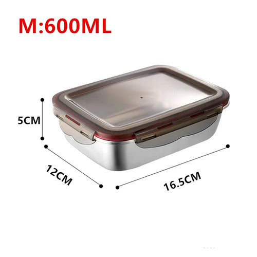 Food Grade 304 Stainless Steel Lunch Box, Anti-leak Bento Box, Strong