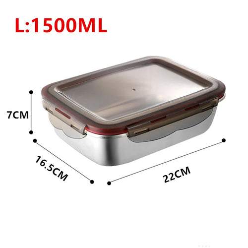 Food Grade 304 Stainless Steel Lunch Box, Anti-leak Bento Box, Strong