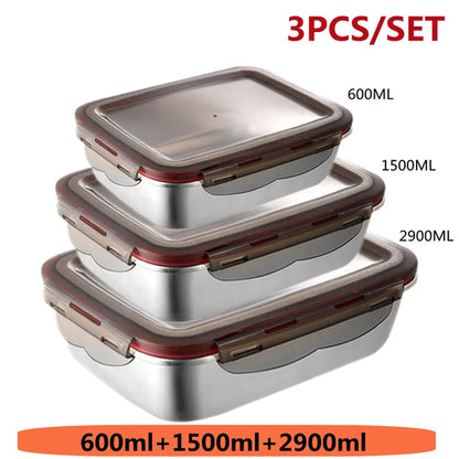 Food Grade 304 Stainless Steel Lunch Box, Anti-leak Bento Box, Strong